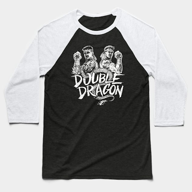 Dragon Fighters Vintage Baseball T-Shirt by RetroPixelWorld